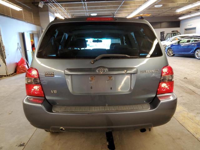 JTEDP21A540026773 - 2004 TOYOTA HIGHLANDER BASE BLUE photo 6