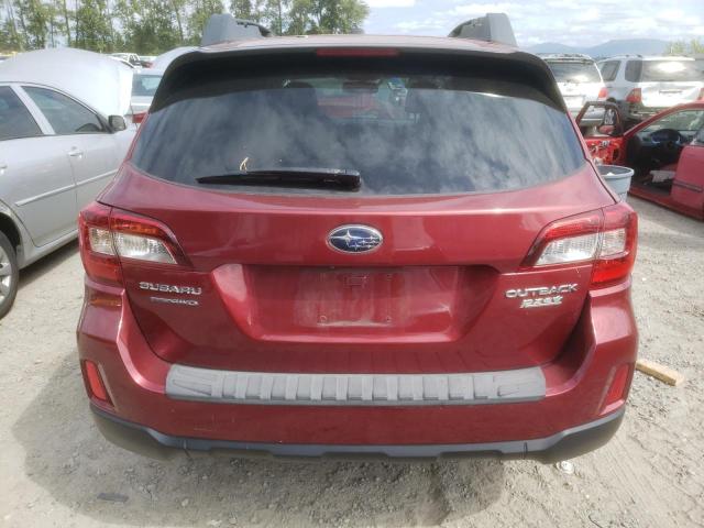 4S4BSALC3F3224056 - 2015 SUBARU OUTBACK 2.5I LIMITED RED photo 6