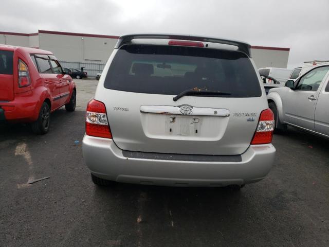 JTEDW21A760003016 - 2006 TOYOTA HIGHLANDER HYBRID SILVER photo 6