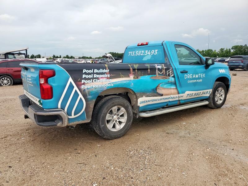 3GCNAAED1PG299623 - 2023 CHEVROLET SILVERADO C1500 Turquoise photo 3