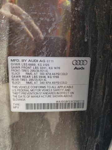 WA1DGBFE9CD001716 - 2012 AUDI Q7 PRESTIGE 棕色 照片 13