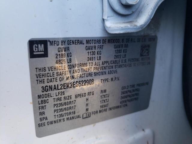 3GNAL2EK3ES622908 - 2014 CHEVROLET CAPTIVA LS 白色 照片 13