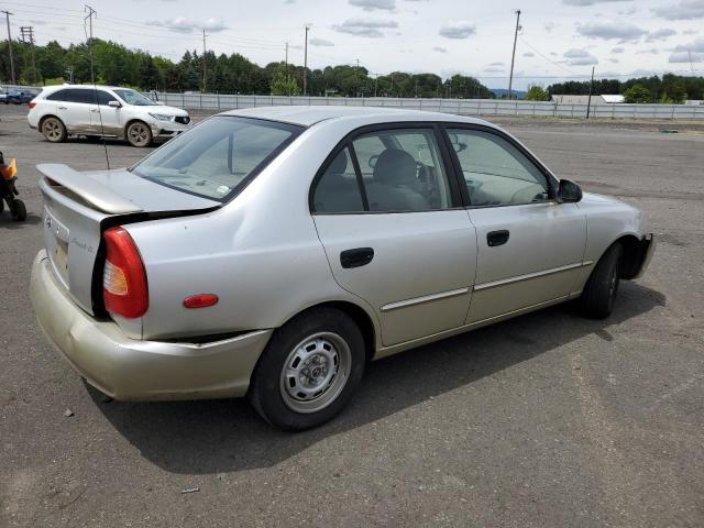 KMHCG45G7YU060945 - 2000 HYUNDAI ACCENT GL BEIGE photo 3