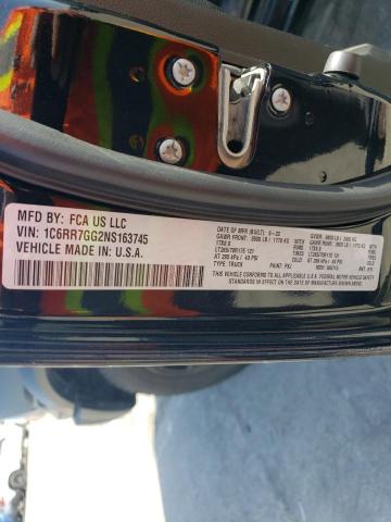 1C6RR7GG2NS163745 - 2022 RAM 1500 CLASS SLT 黑色 照片 13