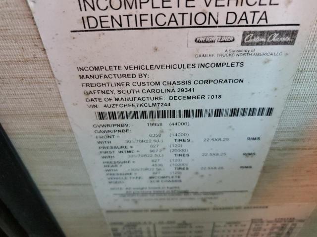 4UZFCHFE7KCLM7244 - 2019 VNTA MOTORHOME XC ორფეროვანი ფოტო 10