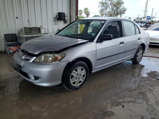 1HGES16354L023478 - 2004 HONDA CIVIC DX VP SILVER photo 1