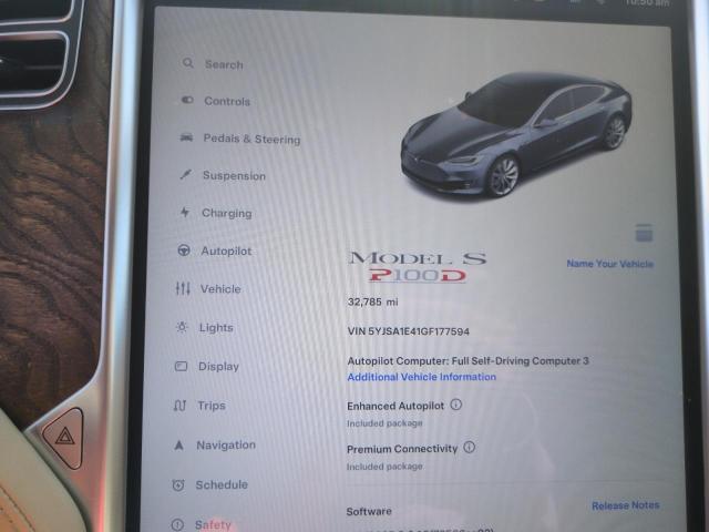 5YJSA1E41GF177594 - 2016 TESLA MODEL S 灰色 照片 9