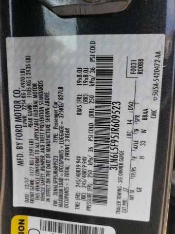 3LN6L5F95JR609523 - 2018 LINCOLN MKZ RESERVE ნაცრისფერი ფოტო 12