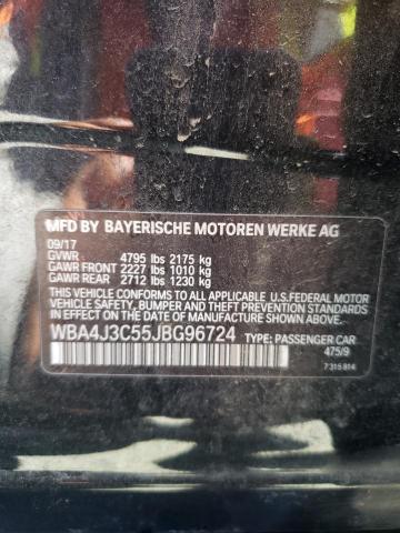 WBA4J3C55JBG96724 - 2018 BMW 430XI GRAN COUPE BLACK photo 13