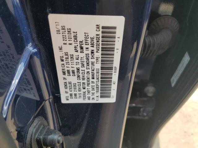 19UUB3F73JA003800 - 2018 ACURA TLX ADVANCE BLUE photo 12