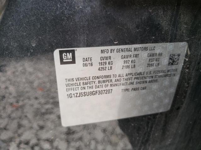 1G1ZJ5SU8GF307207 - 2016 CHEVROLET MALIBU HYBRID GRAY photo 12