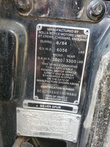 SCAZN42A1ECX09880 - 1984 ROLLS-ROYCE SILVER SPU BLACK photo 12