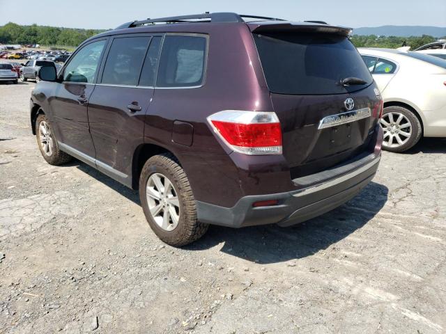 5TDBK3EH9BS046168 - 2011 TOYOTA HIGHLANDER BASE BURGUNDY photo 2