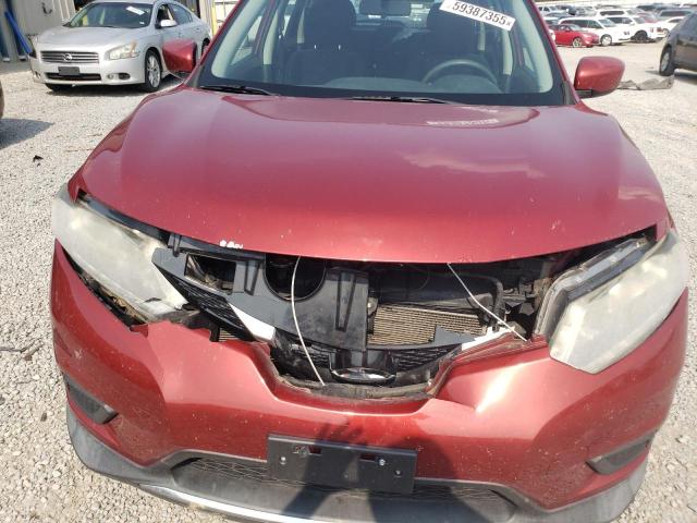 KNMAT2MV1GP628132 - 2016 NISSAN ROGUE S RED photo 12
