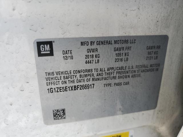 1G1ZE5E1XBF266917 - 2011 CHEVROLET MALIBU LTZ Ağ foto 12