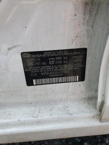 5NPDH4AE0GH727955 - 2016 HYUNDAI ELANTRA SE SILVER photo 12