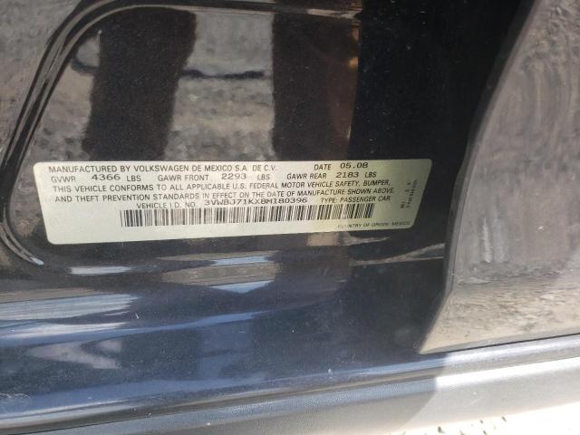 3VWBJ71KX8M180396 - 2008 VOLKSWAGEN GLI შავი ფოტო 12