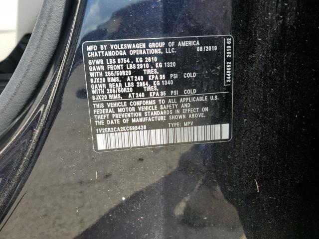 1V2ER2CA2KC598426 - 2019 VOLKSWAGEN ATLAS SEL Qara foto 13