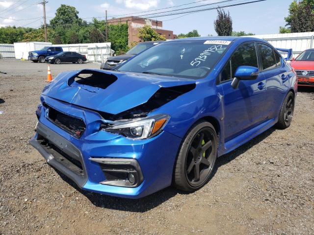 JF1VA2W6XJ9814914 - 2018 SUBARU WRX STI LIMITED BLUE photo 1