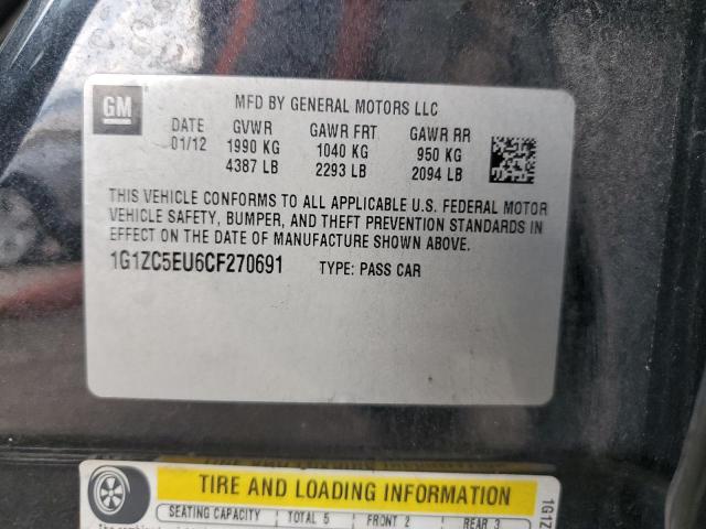 1G1ZC5EU6CF270691 - 2012 CHEVROLET MALIBU 1LT 黑色 照片 13