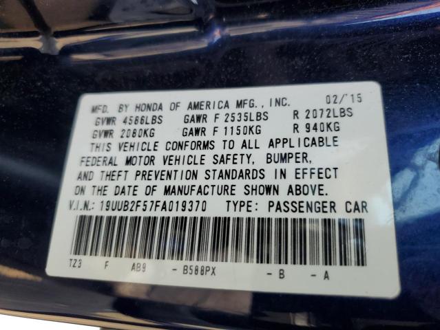 19UUB2F57FA019370 - 2015 ACURA TLX TECH BLUE photo 12