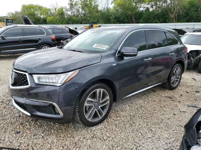 5J8YD7H7XKL001600 - 2019 ACURA MDX SPORT HYBRID ADVANCE BLUE photo 1