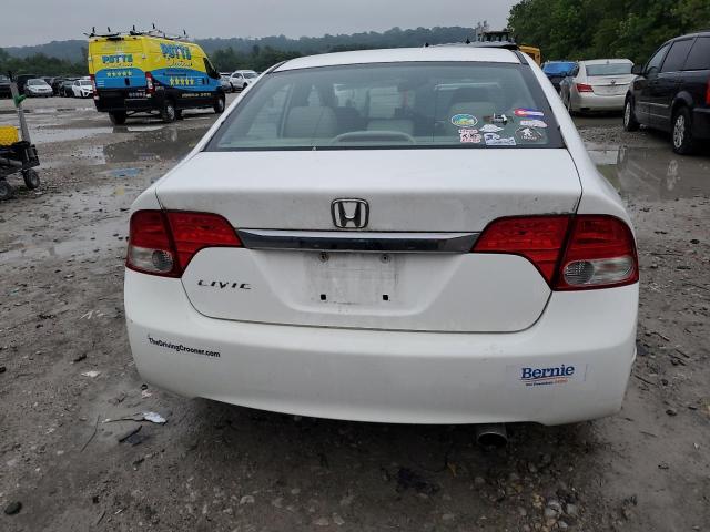 1HGFA16959L005680 - 2009 HONDA CIVIC EXL WHITE photo 6