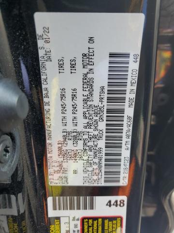 3TMCZ5AN8NM481999 - 2022 TOYOTA TACOMA DOUBLE CAB 黑色 照片 12