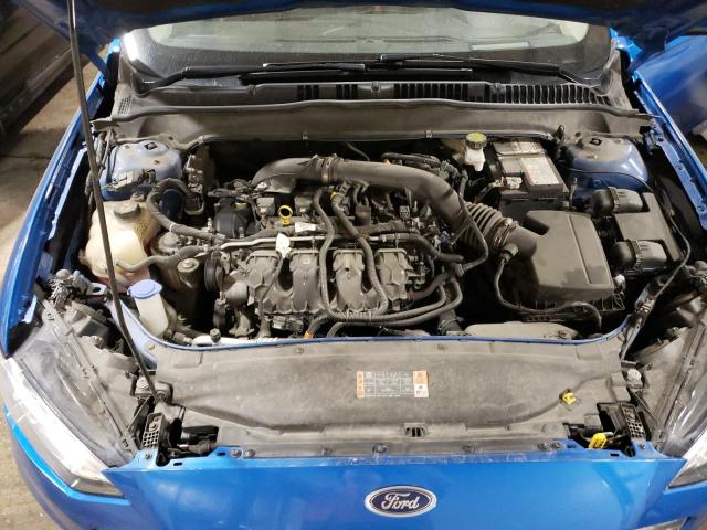 3FA6P0T98KR261126 - 2019 FORD FUSION SE BLUE photo 11