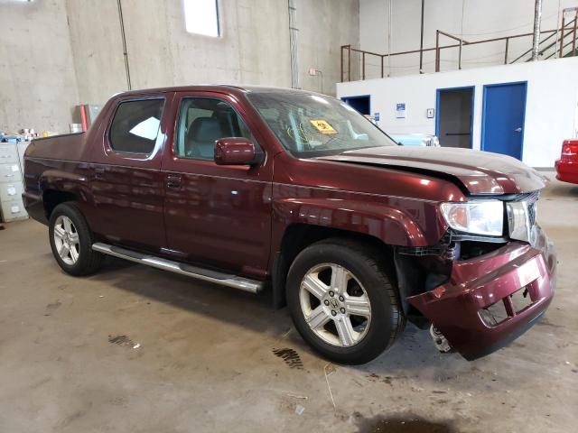 5FPYK1F58AB012770 - 2010 HONDA RIDGELINE RTL MAROON photo 4