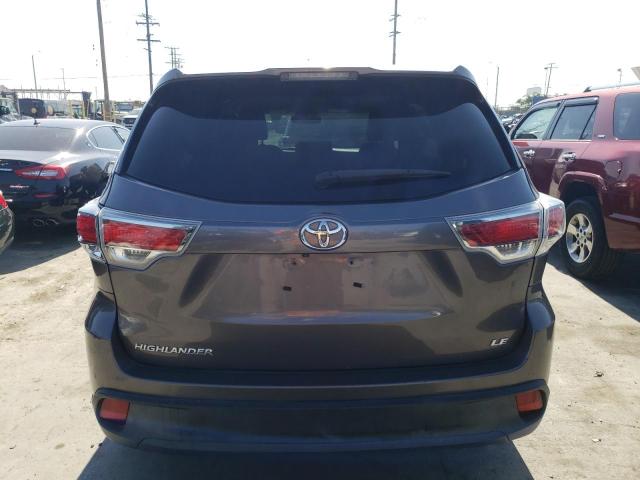 5TDZKRFHXES018318 - 2014 TOYOTA HIGHLANDER LE GRAY photo 6