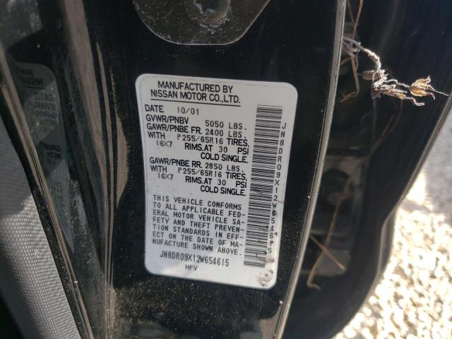 JN8DR09X12W654615 - 2002 NISSAN PATHFINDER LE 石墨色 照片 10