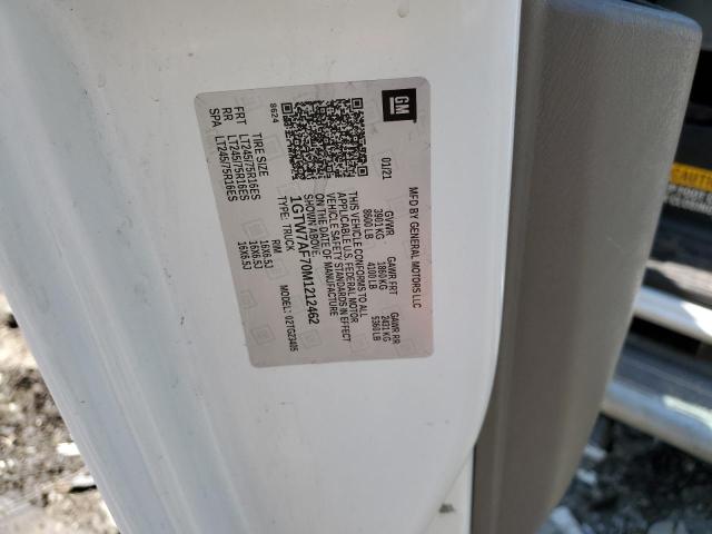 1GTW7AF70M1212462 - 2021 GMC SAVANA G2500 WHITE photo 13