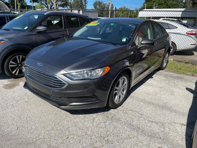 3FA6P0UU6JR200973 - 2018 FORD FUSION S HYBRID GRAY photo 2