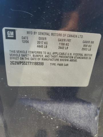 2G2WP552771188399 - 2007 PONTIAC GRAND PRIX 蓝色 照片 12