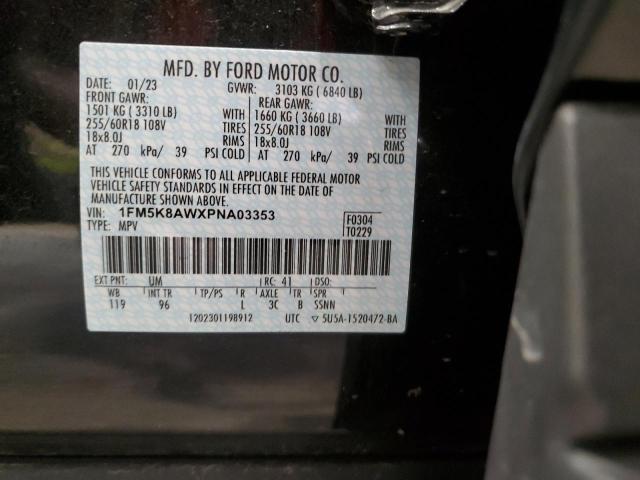 1FM5K8AWXPNA03353 - 2023 FORD EXPLORER POLICE INTERCEPTOR 黑色 照片 14