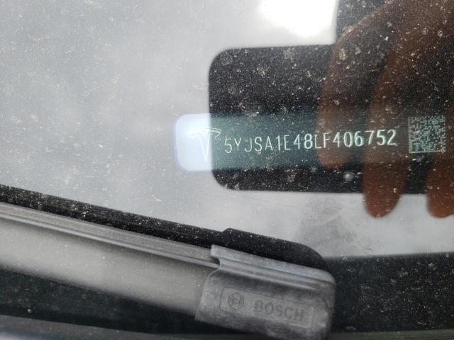 5YJSA1E48LF406752 - 2020 TESLA MODEL S 白色 照片 12