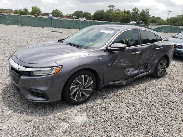 19XZE4F98ME003358 - 2021 HONDA INSIGHT TOURING GRAY photo 1