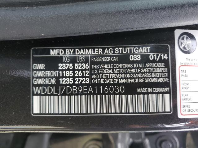 WDDLJ7DB9EA116030 - 2014 MERCEDES-BENZ CLS 550 BLACK photo 12