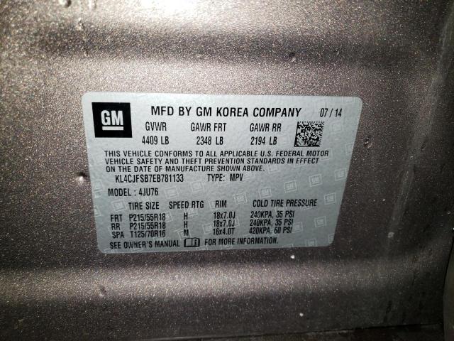 KL4CJFSB7EB781133 - 2014 BUICK ENCORE CONVENIENCE 灰色 照片 13