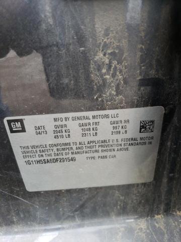 1G11H5SA6DF291549 - 2013 CHEVROLET MALIBU LTZ 蓝色 照片 12