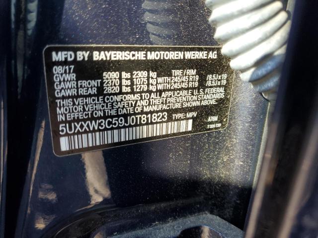 5UXXW3C59J0T81823 - 2018 BMW X4 XDRIVE28I ლურჯი ფოტო 12