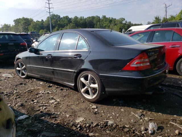 WDBRF40J05F725431 - 2005 MERCEDES-BENZ C 230K SPORT SEDAN BLACK photo 2