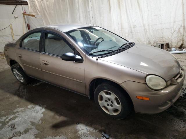 1B3ES26C62D557487 - 2002 DODGE NEON BEIGE photo 4