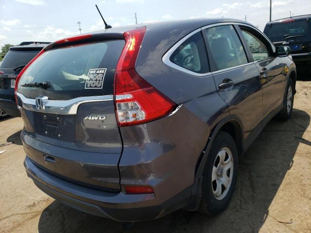 5J6RM4H37FL048064 - 2015 HONDA CR-V LX GRAY photo 3