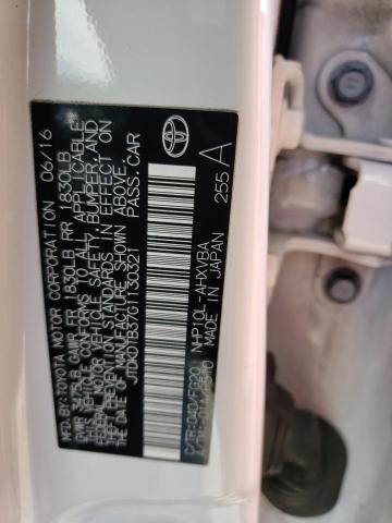 JTDKDTB37G1130321 - 2016 TOYOTA PRIUS C WHITE photo 13