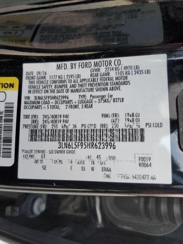 3LN6L5F95HR623996 - 2017 LINCOLN MKZ RESERVE შავი ფოტო 13