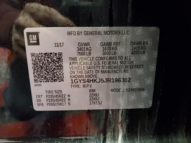 1GYS4HKJ5JR196302 - 2018 CADILLAC ESCALADE ESV LUXURY BLACK photo 14