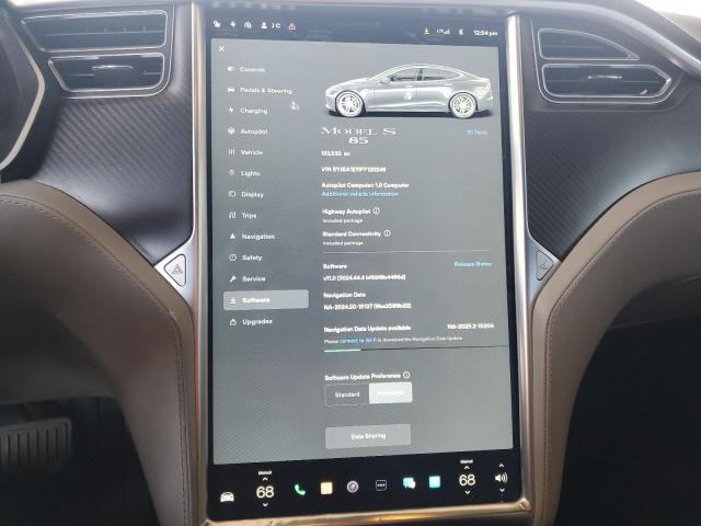 5YJSA1E11FF120249 - 2015 TESLA MODEL S CHARCOAL photo 9