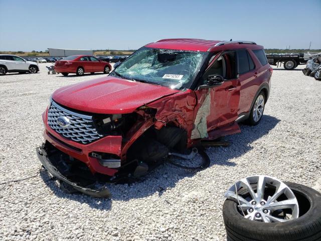 1FM5K8HC8NGB95644 - 2022 FORD EXPLORER PLATINUM RED photo 1